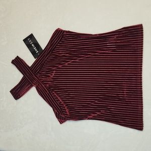 NWT shein sexy red velvet blous, small size